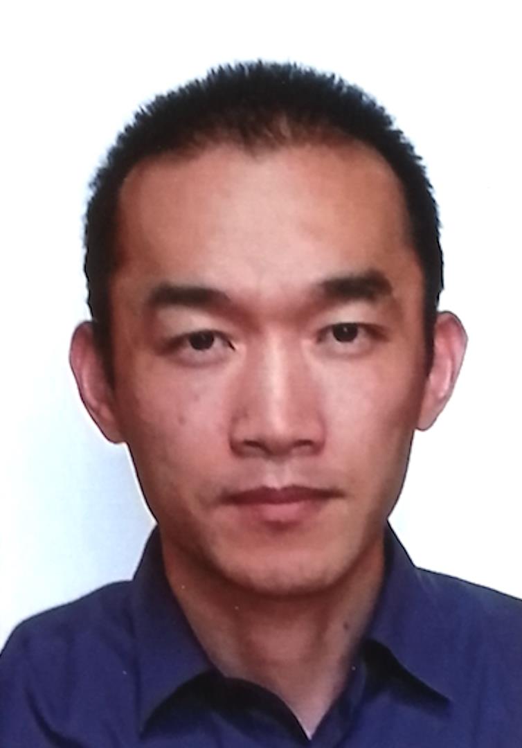 Staff portrait of Haitao Xiang wearing a dark blue collared shirt
